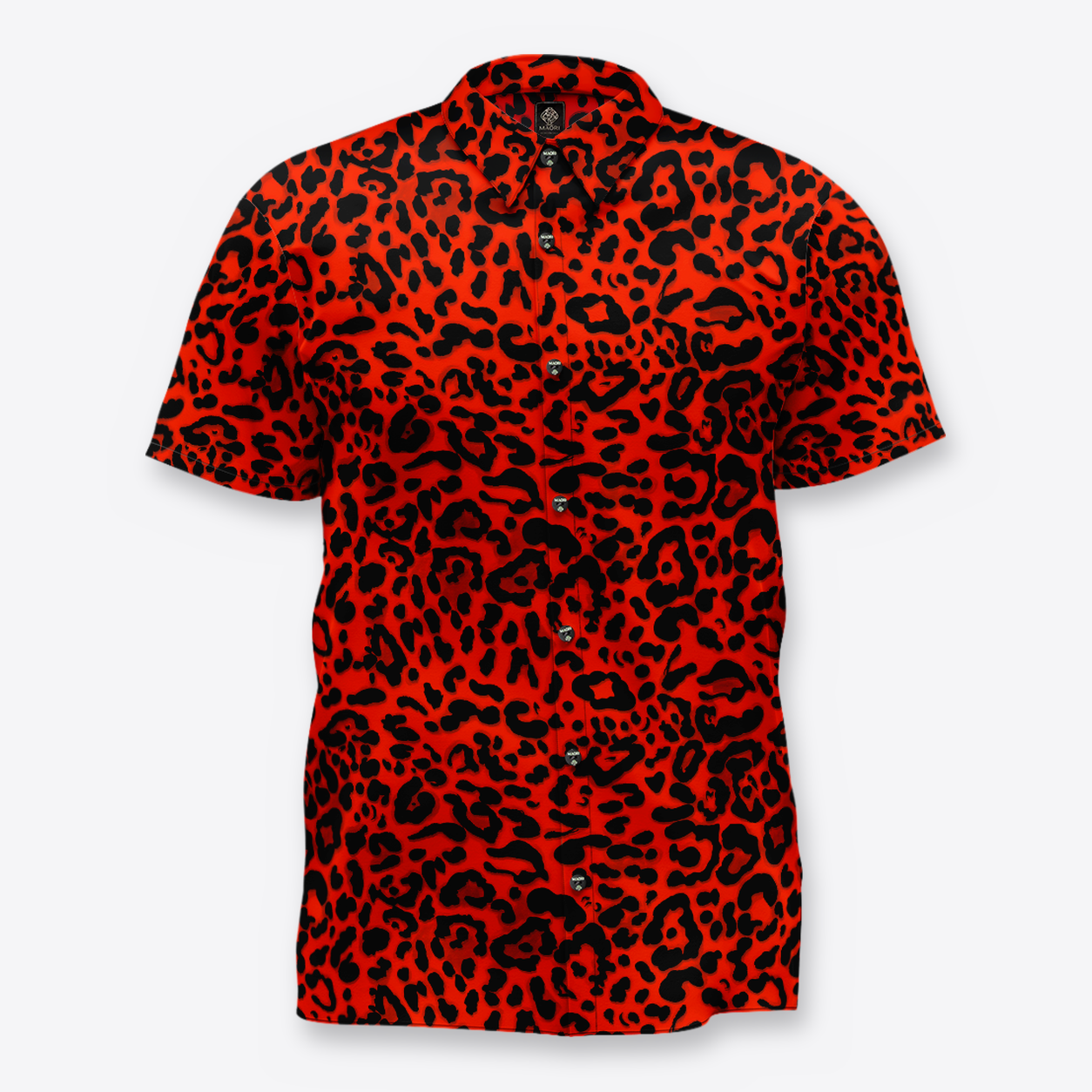 Camisa leopardo rojo frente