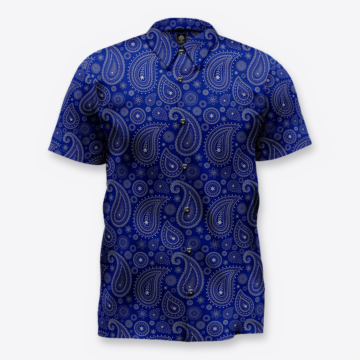 MAORI camisa bandana blue front