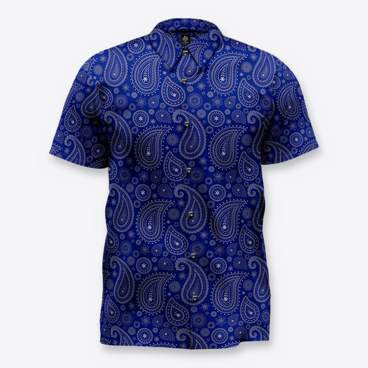 MAORI camisa bandana blue front
