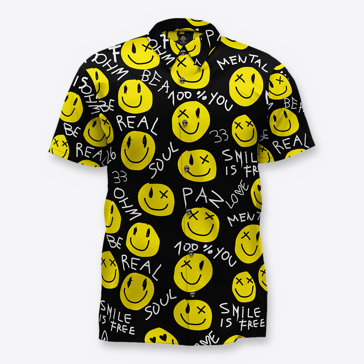 MAORI camisa crepe smile front