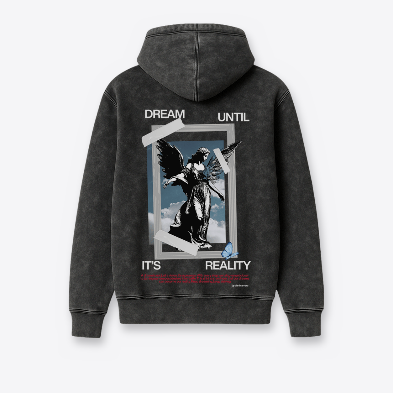 hoodie acid wash angel de la realidad