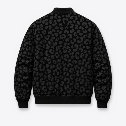 bomber leopardo negro espalda