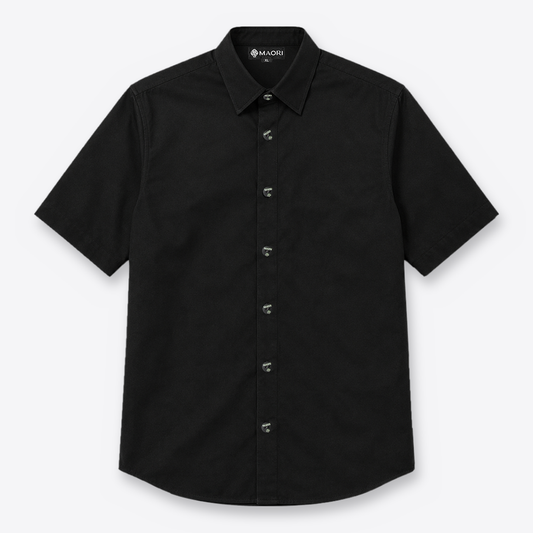 Camisa MAORI Negro Cuello Normal