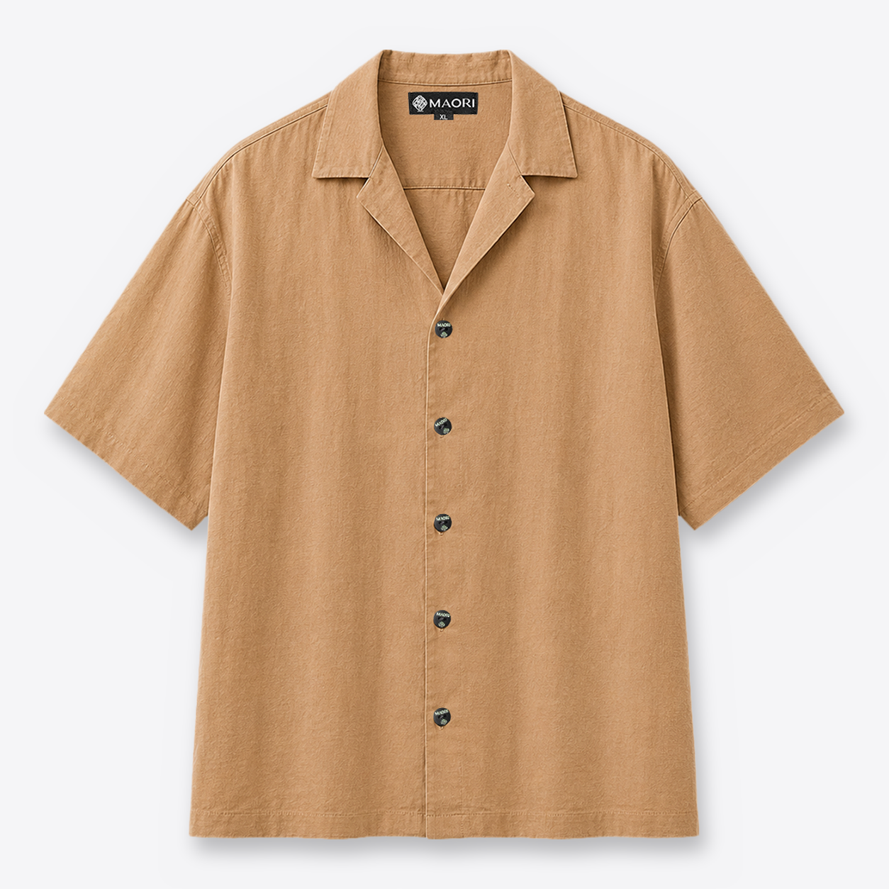 Camisa MAORI Cuello Sport Camel