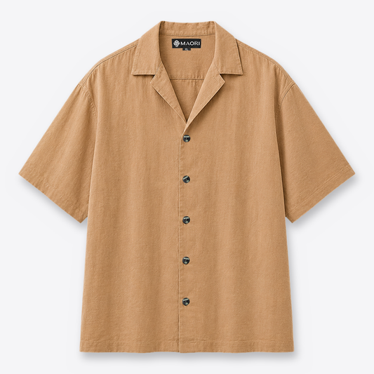 Camisa MAORI Cuello Sport Camel