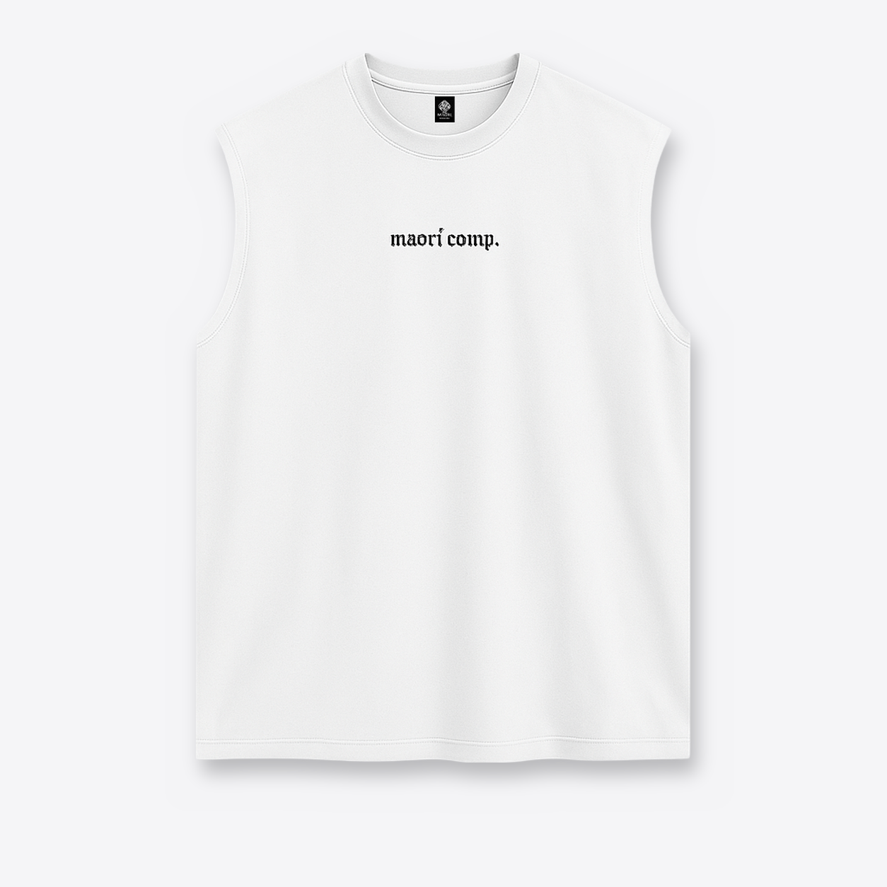 Polera sin mangas Negro y Blanco espalda