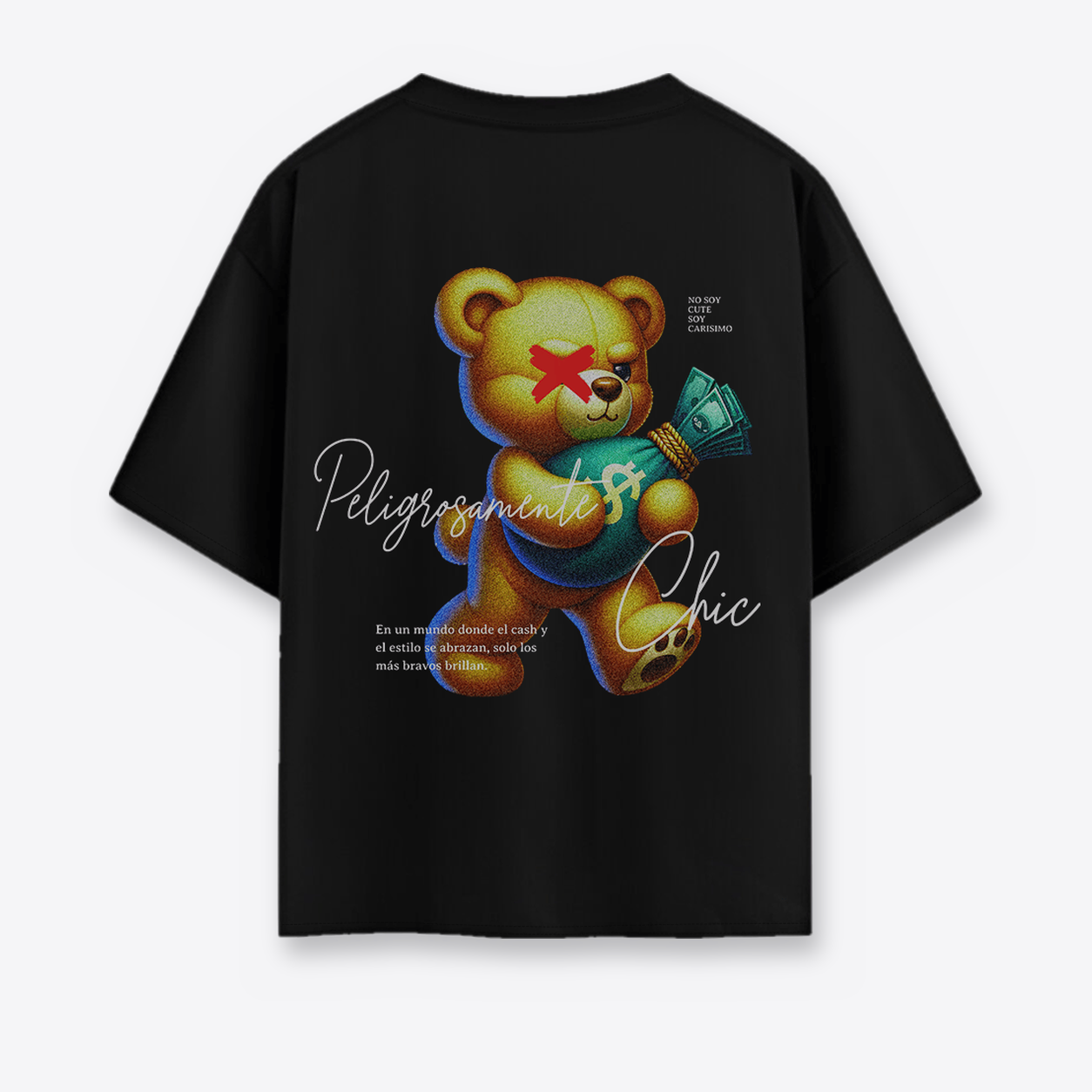 Polera negra Peluche Caro