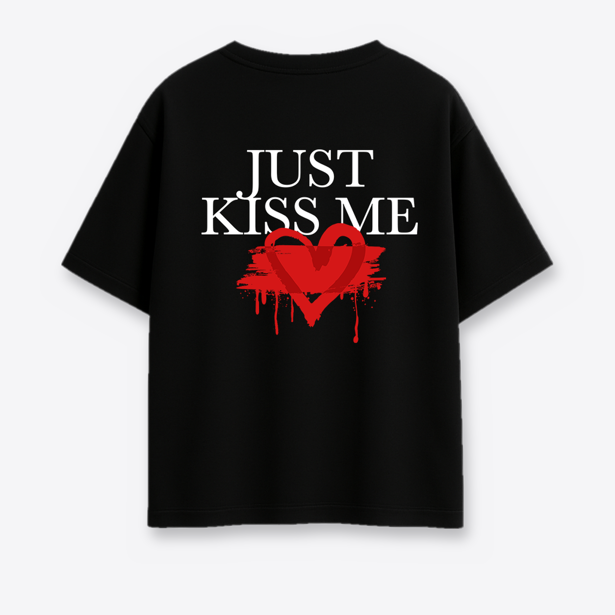 polera negra just kiss me