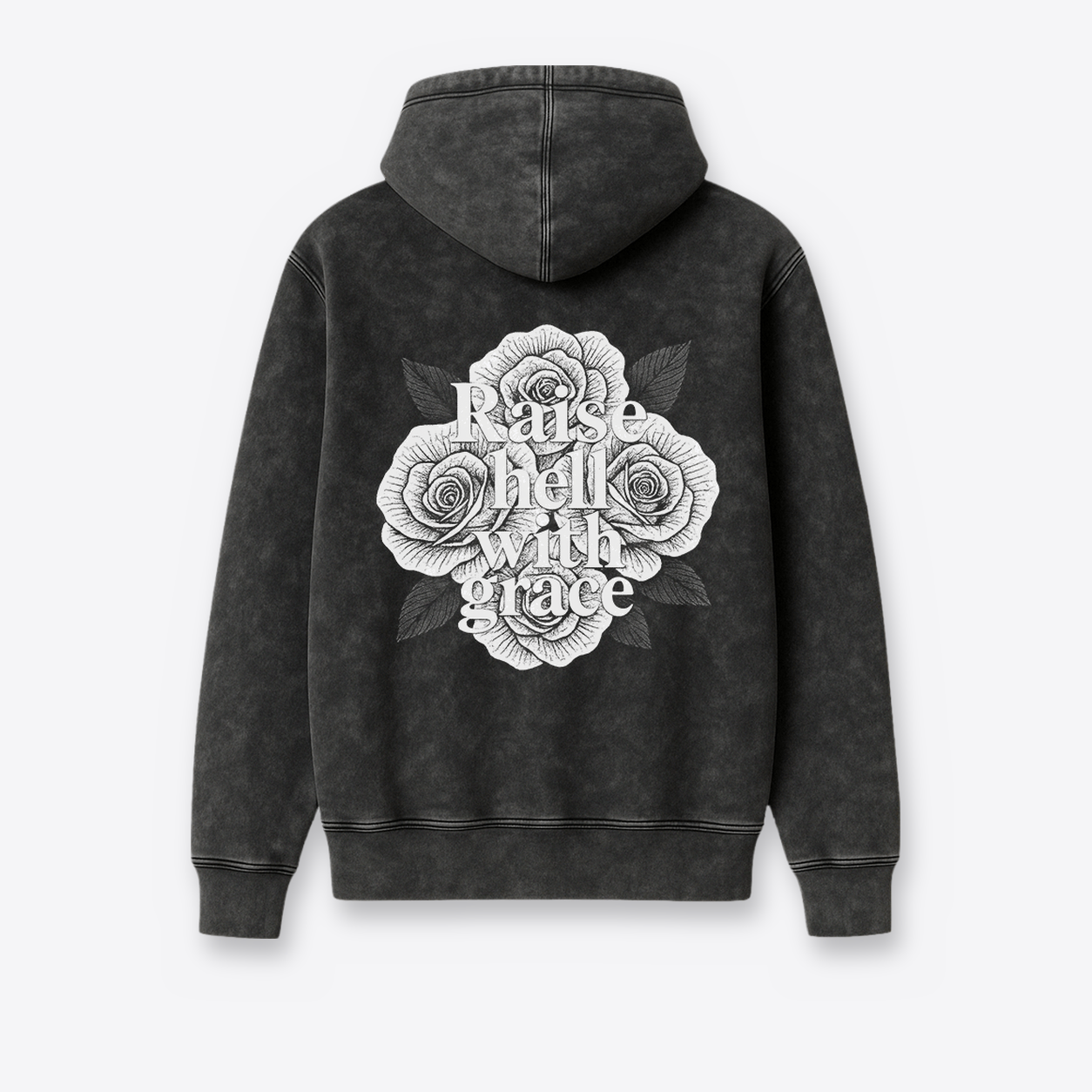 Hoodie Raise Hell Acid Black
