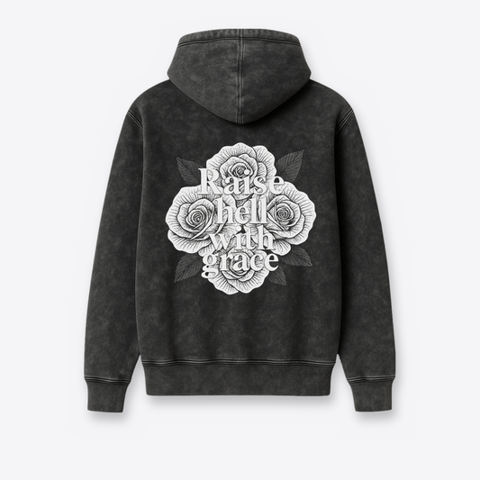 Hoodie Raise Hell Acid Black