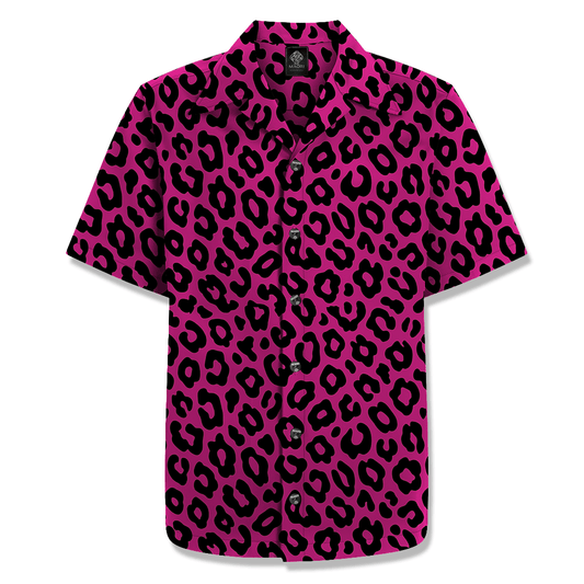 Fuchsia Leopard Statement Shirt MAORI