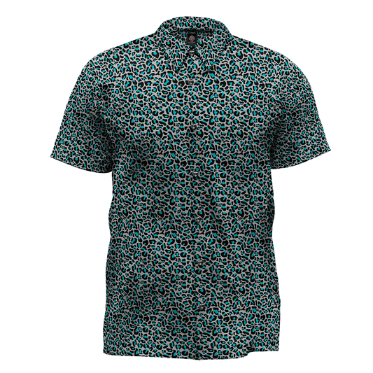 Camisa leopardo celeste MAORI