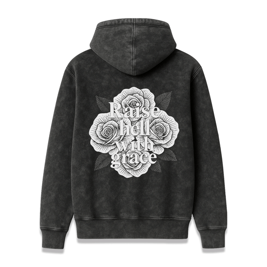 Hoodie Raise Hell – Acid Black MAORI