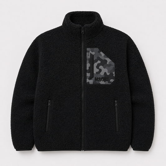 Sherpa Maori– Full Zip Negra MAORI