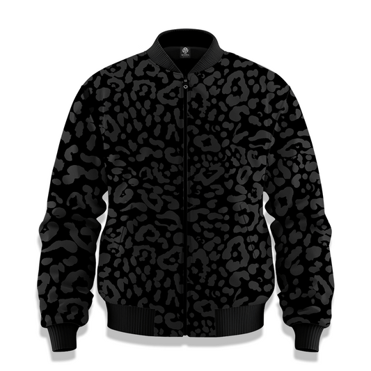 bomber jacket leopardo negro MAORI