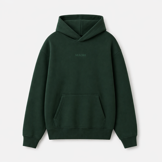Hoodie basic Verde Botella MAORI