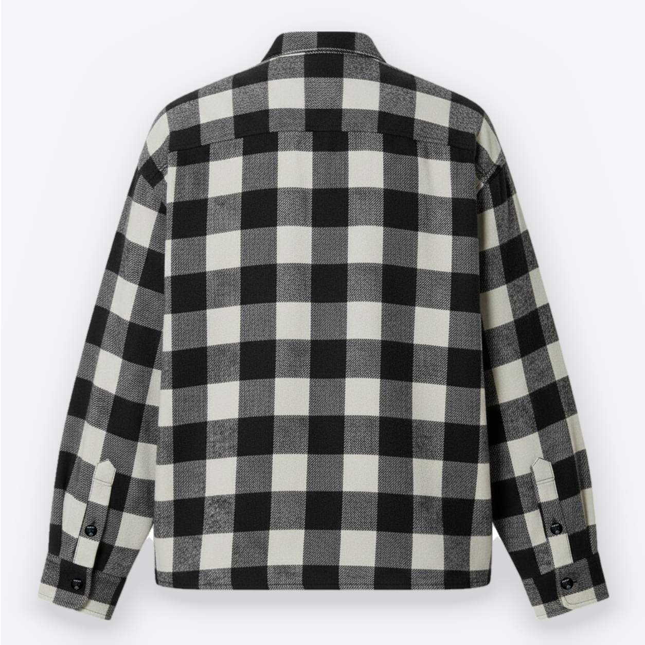 Camisa MAORI Tartán Black Ivory - espalda