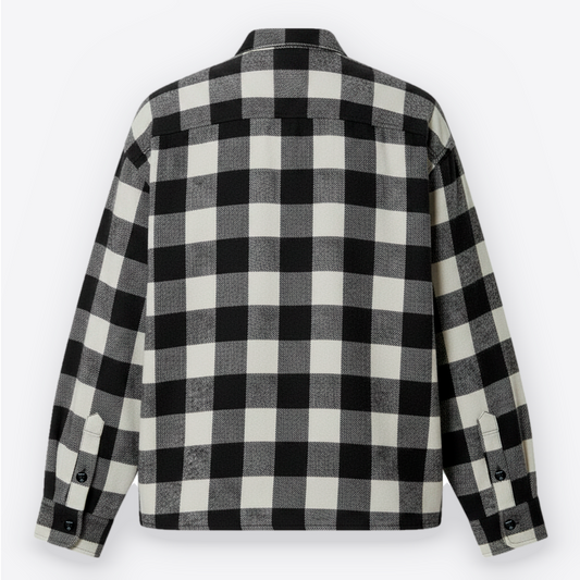 Camisa MAORI Tartán Black Ivory - espalda