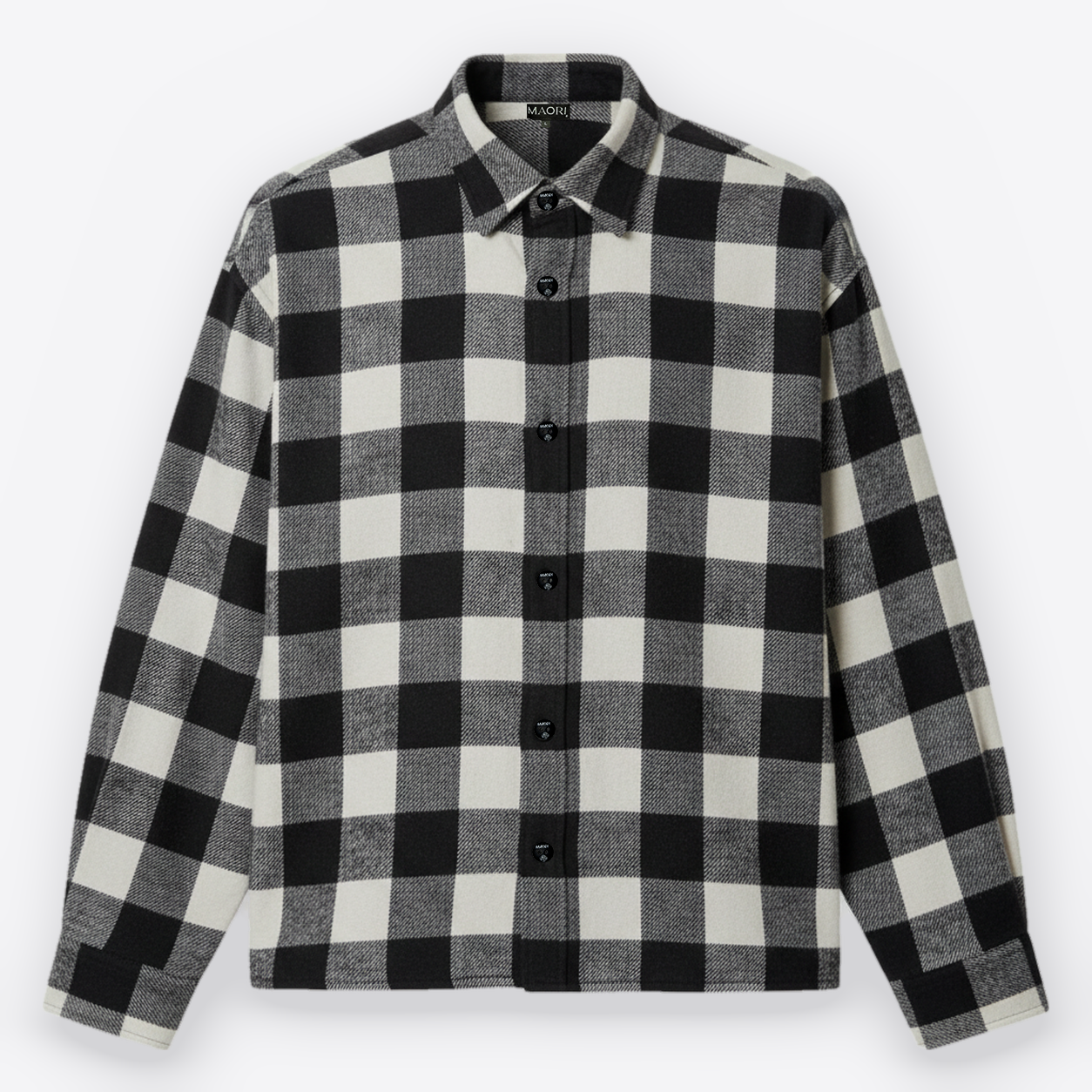 Camisa MAORI Tartán Black Ivory - frente