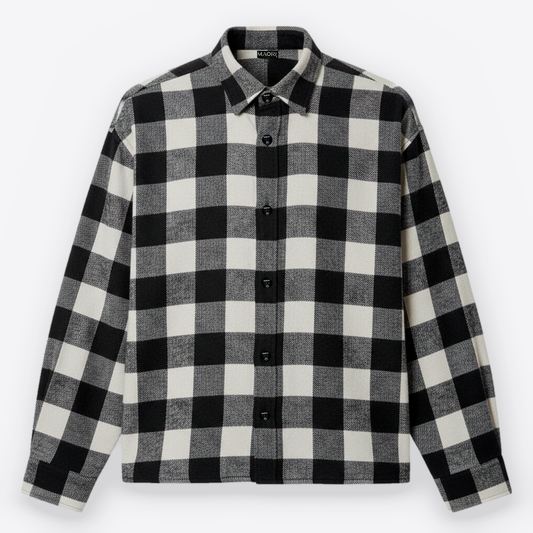 Camisa MAORI Tartán Black Ivory - frente