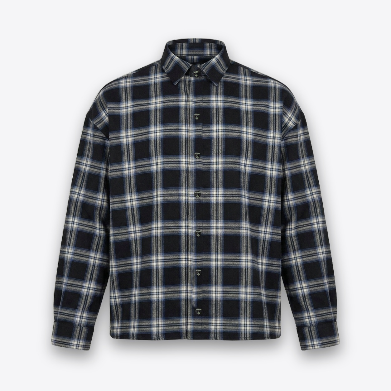 Camisa MAORI Tartán Negro Hielo - frente