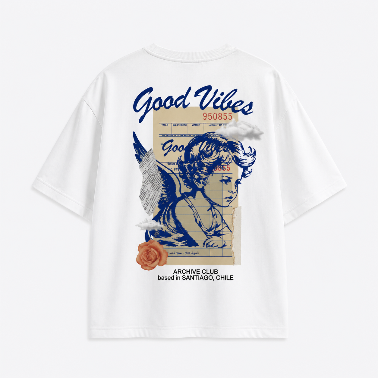 Polera Diseño Cielo de Papel Blanca espalda mockup final