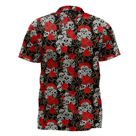 Camisa calaveras rosas MAORI