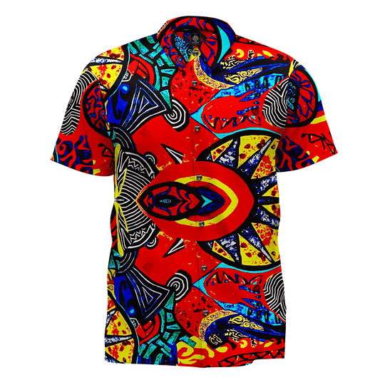 Camisa picasso rojo MAORI