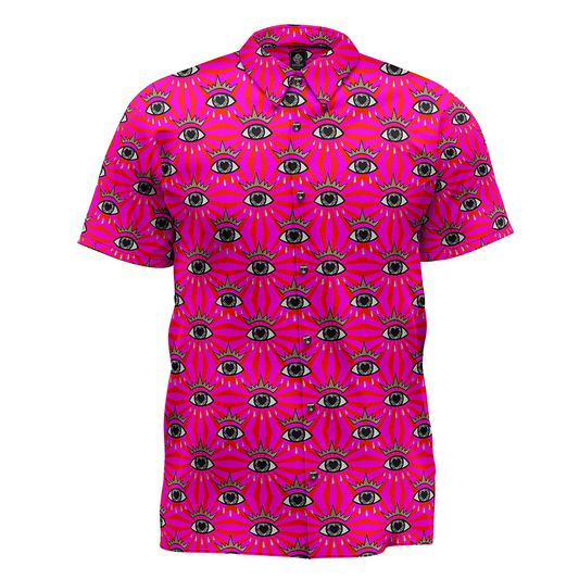 Camisa cuello sport Fucsia Funky MAORI