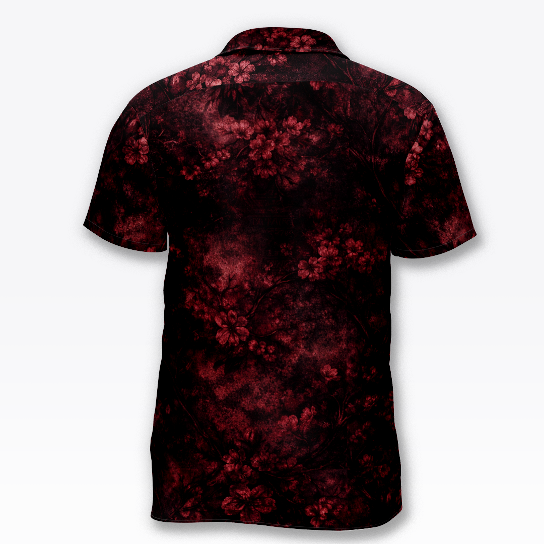 Camisa Floral Negra Roja MAORI imagen 2