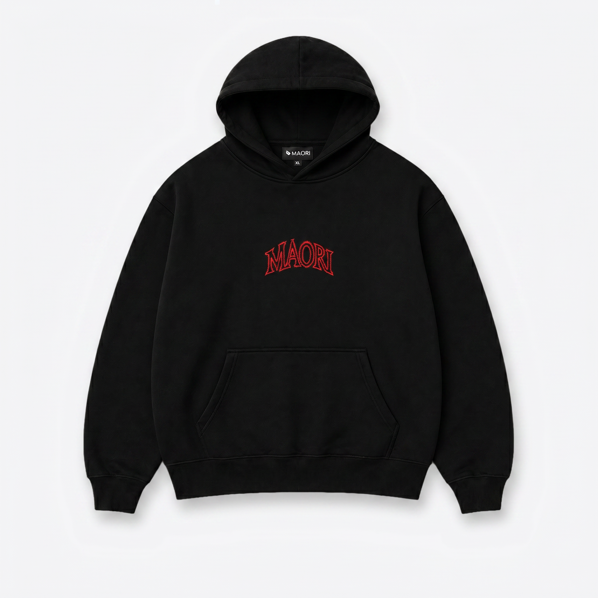 Hoodie MAORI Black Zigzag frente