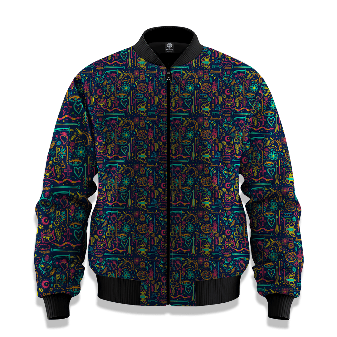 bomber jacket illuminati MAORI
