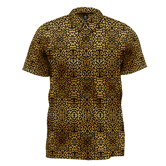 Camisa leopardo negro/dorado MAORI