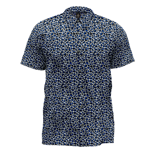 Camisa leopardo azul MAORI