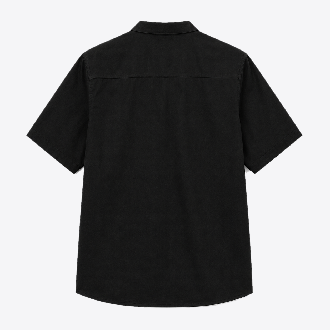 Camisa negra cuello mao