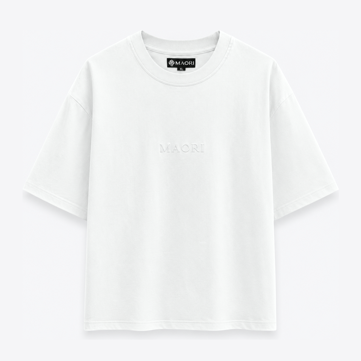 Polera Just Kiss Me blanca vista frontal fondo gris claro