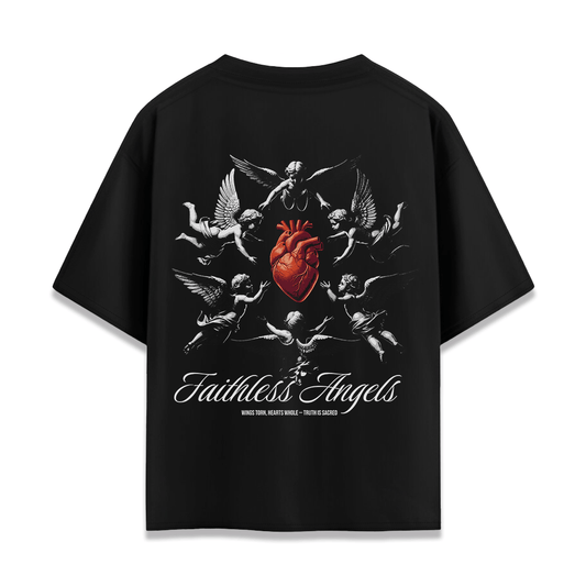 Polera Negra Faithless Angels MAORI