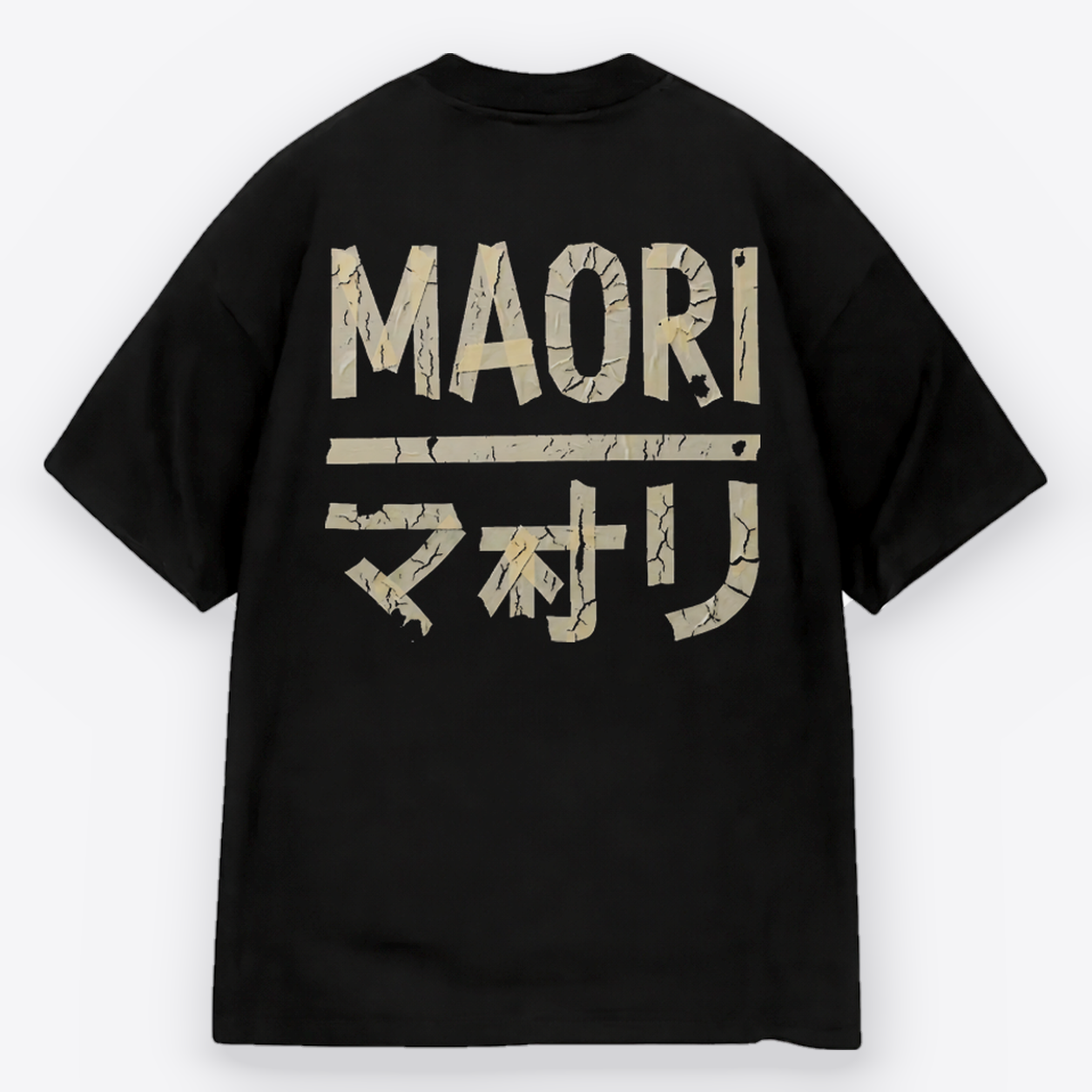 Polera MAORI Negra Tokyo Tape - espalda
