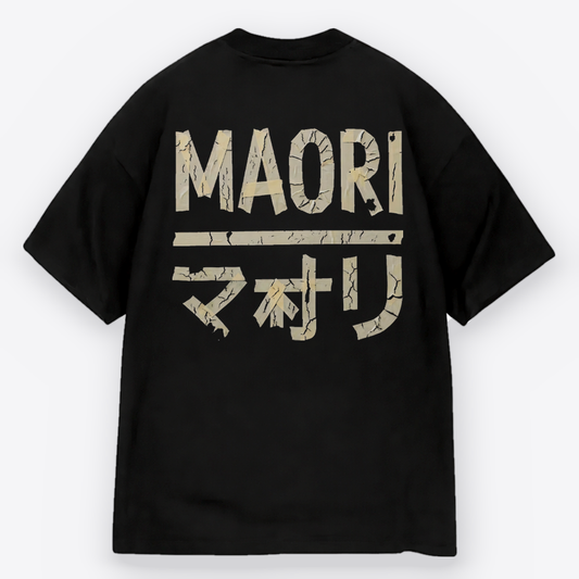 Polera MAORI Negra Tokyo Tape - espalda