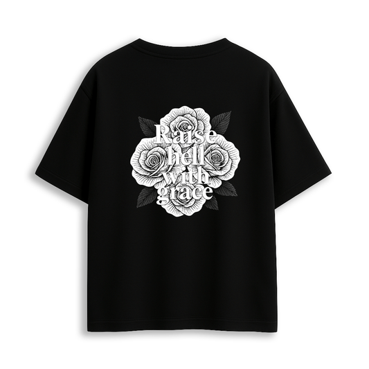 Polera Raise Hell With Grace — Black Edition MAORI