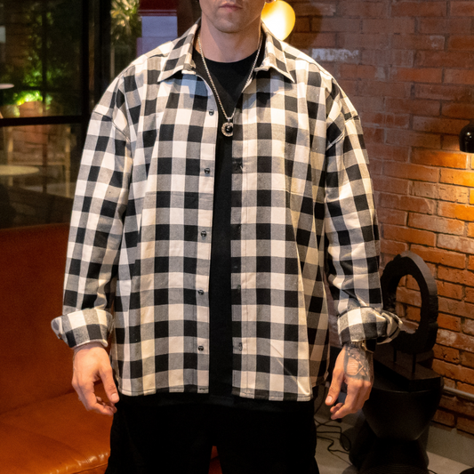 Camisa MAORI Tartán Black Ivory