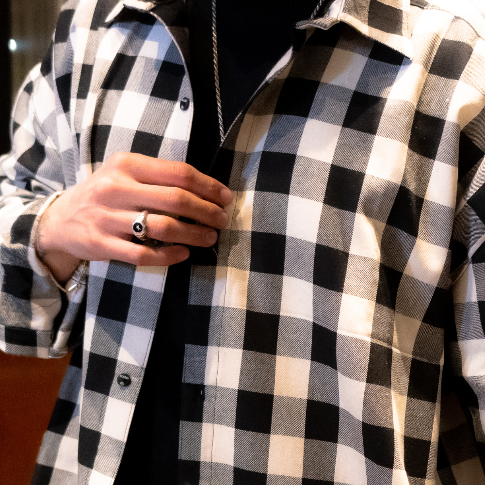 Camisa MAORI Tartán Black Ivory